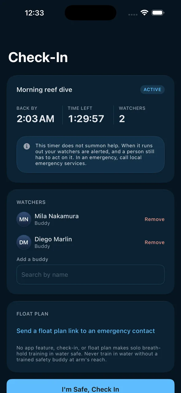 Safety check-in
